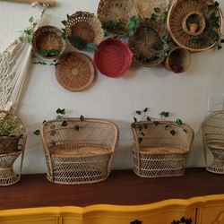 Mini Wicker Peacock Chairs 