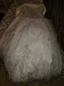 Quinceanera dress with shawl