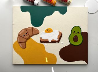 Hand-Painted 3D Textured Acrylic Canvas (14x18)