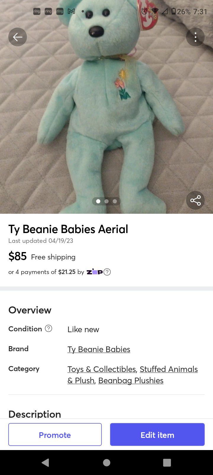 Beanie Babies Aerial