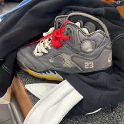 Jordan 5 Off white Size 11 Men Gray 
