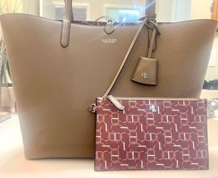 Lauren Ralph Lauren Reversible Tote with Matching Wristlet