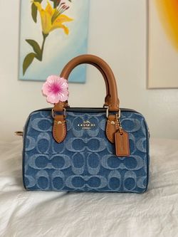 Coach Signature Denim Mini Rowan