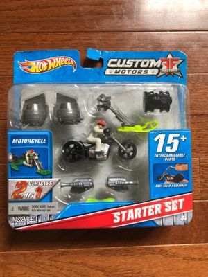 Photo Hot wheels custom motors Motorcycle Starter Set Brand New