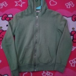 Green zip up sweater 