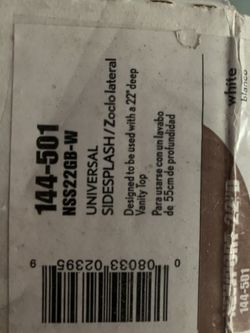 Universal side splash cream see pics with information