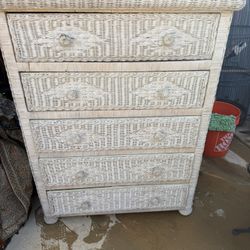 Wicker Drawer/ Dresser