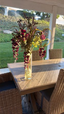 Silk Flowers And Vase