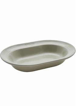 Staub Ceramic Dinnerware 10-inch Oval Serving Dish - White Truffle
