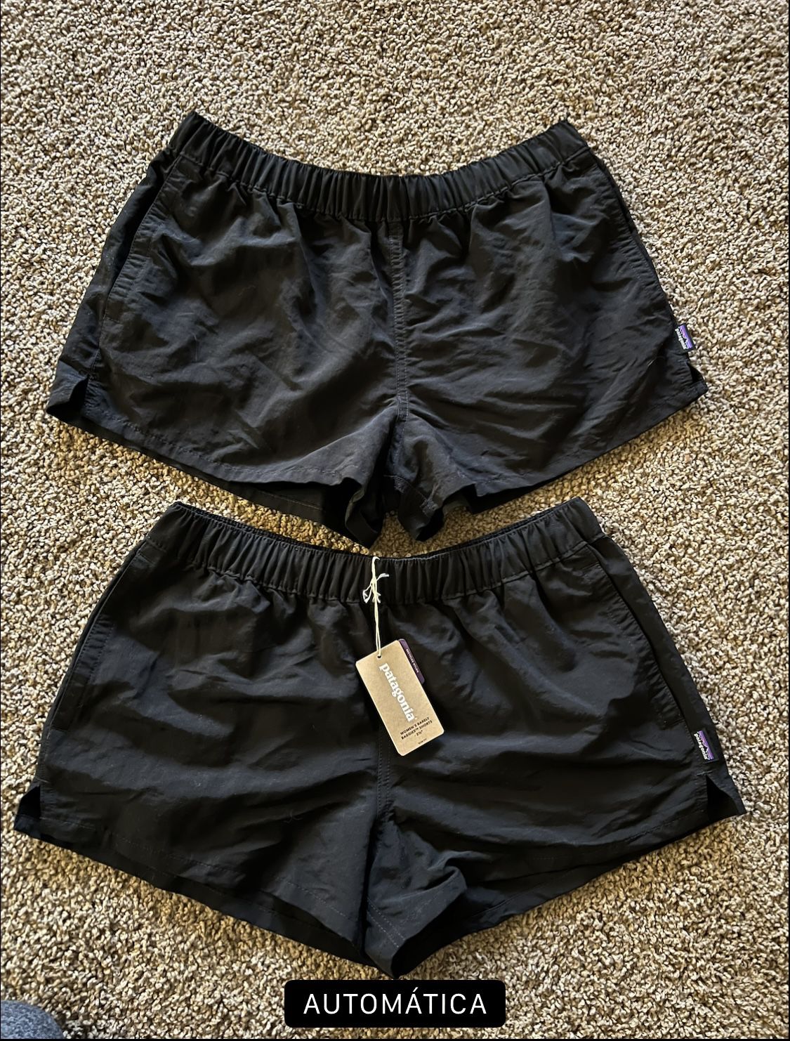 Patagonia shorts for women, new, one has a label, the other does not, but both are new, payments by zelle or paypal
