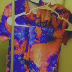 TIE DYE 3 PIECE SET MASK INCLUDED SIZES M-LARGE