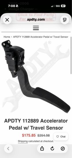 pedal electrónico del acelerador, completo con su sensor de posición.