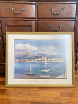 ✨ Framed Coastal Landscape Wall Art 24x30