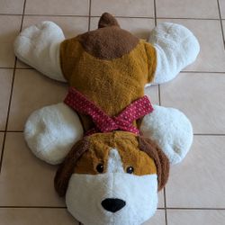 Plush Extra Large Plush Puppy With Squeakers In Each Front Paw 37" L 30" W