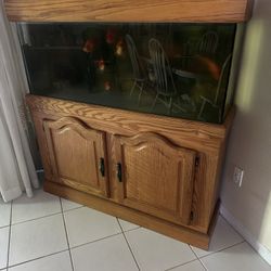 55 Gallon Tank And Oak Wood Fish Tank 