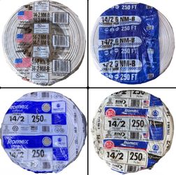 14/2 Wire / Cable 250ft Rolls Assorted Brands / Varias Marcas