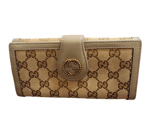 Gucci Tan and Brown Wallet