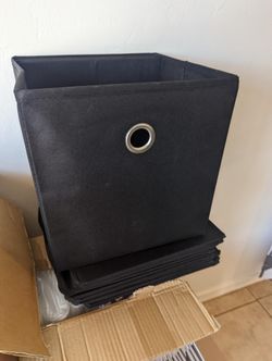 Black 10x10 storage cubes/boxes
