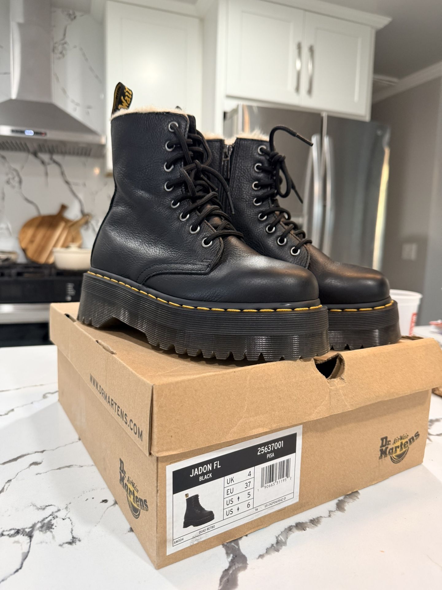 Doc Martens JADON Faux Fur Lined Leather Platform Boots