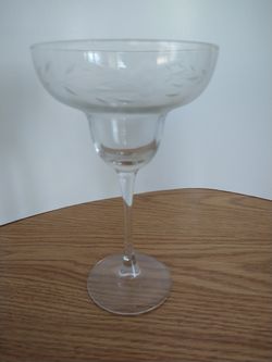8 margarita glasses princess House crystal