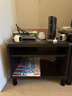 Black/dark Brown Side Table / Storage Cabinet