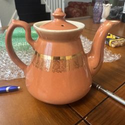 Hall Vintage Pink Ceramic Teapot 