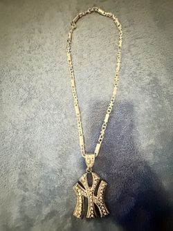 CZ NYY Iced Out pendant And Chain