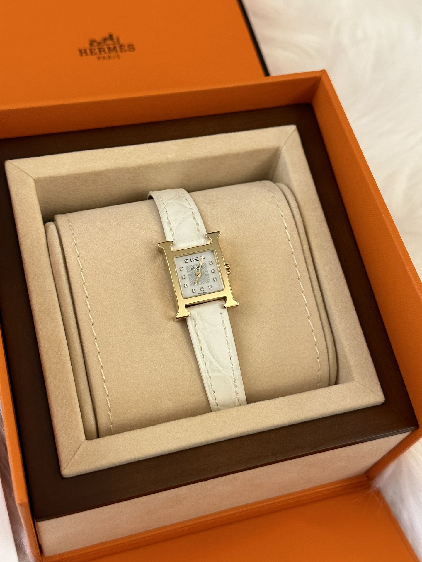 Hermes (Authentic) Diamond Watch (new) For Women 