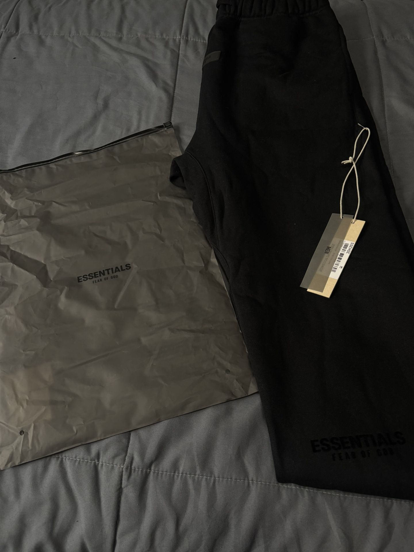 Black Stretch Limo Cuffed Essentials Sweats