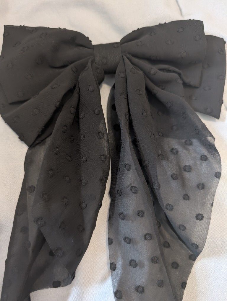 Cute Black Hair Bow Clip