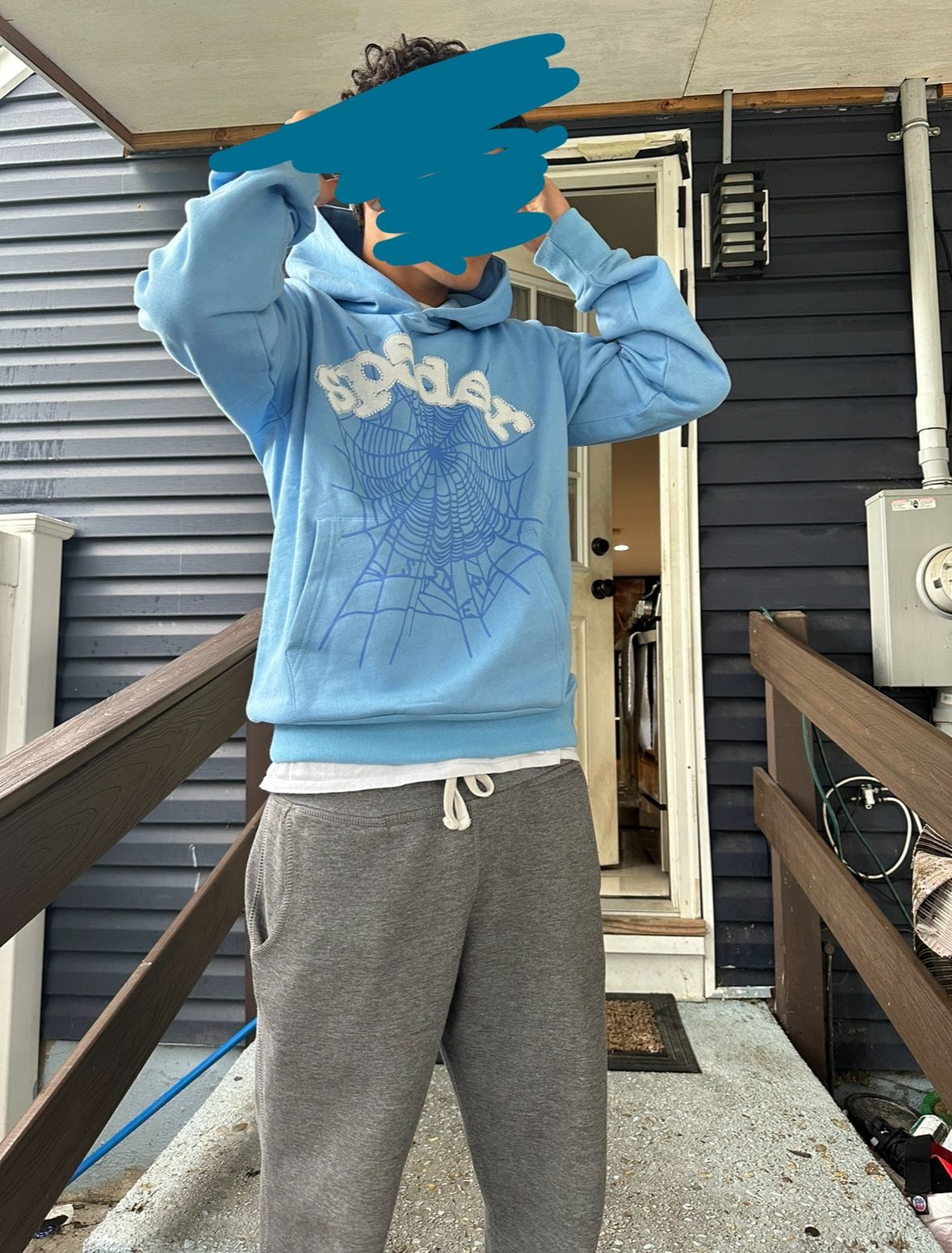 Sky Blue Sp5der hoodie for Sale in Brentwood, NY - OfferUp