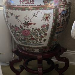 Chinese Famille Rose Fish Bowl Planter