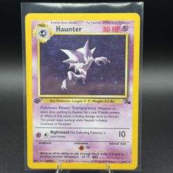 Haunter Holo 6/62 1st Edition Fossil MP 1999 Pokemon Card