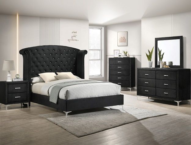 Brand New Elegant Queen Size Tufted Lucinda Bedroom Set 