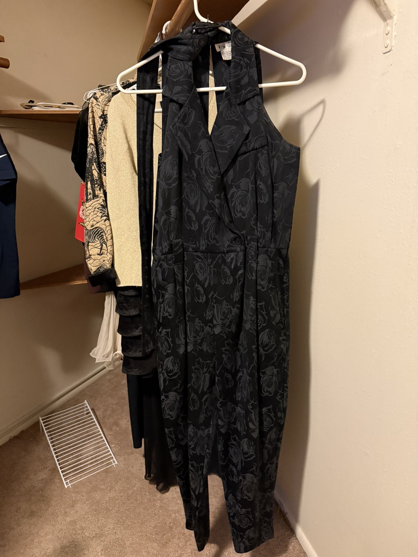 Black Jumpsuit W Belt 