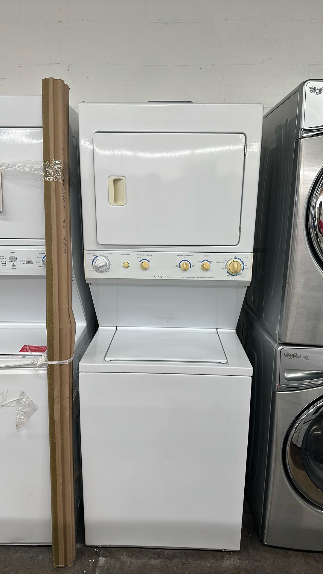 Frigidair 27” Stack Unit Washer And Dryer