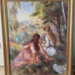 Customed Framed Canvas of In The Meadow by Pierre-Auguste Renoir