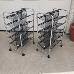 Shoe Rack On Wheels  - 2 Available $12 Each