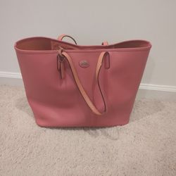 Pink Coach Tote