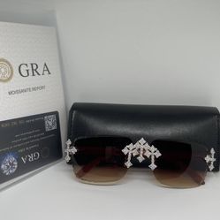 Moissanite Designer Glasses *GRA Certified+Box*