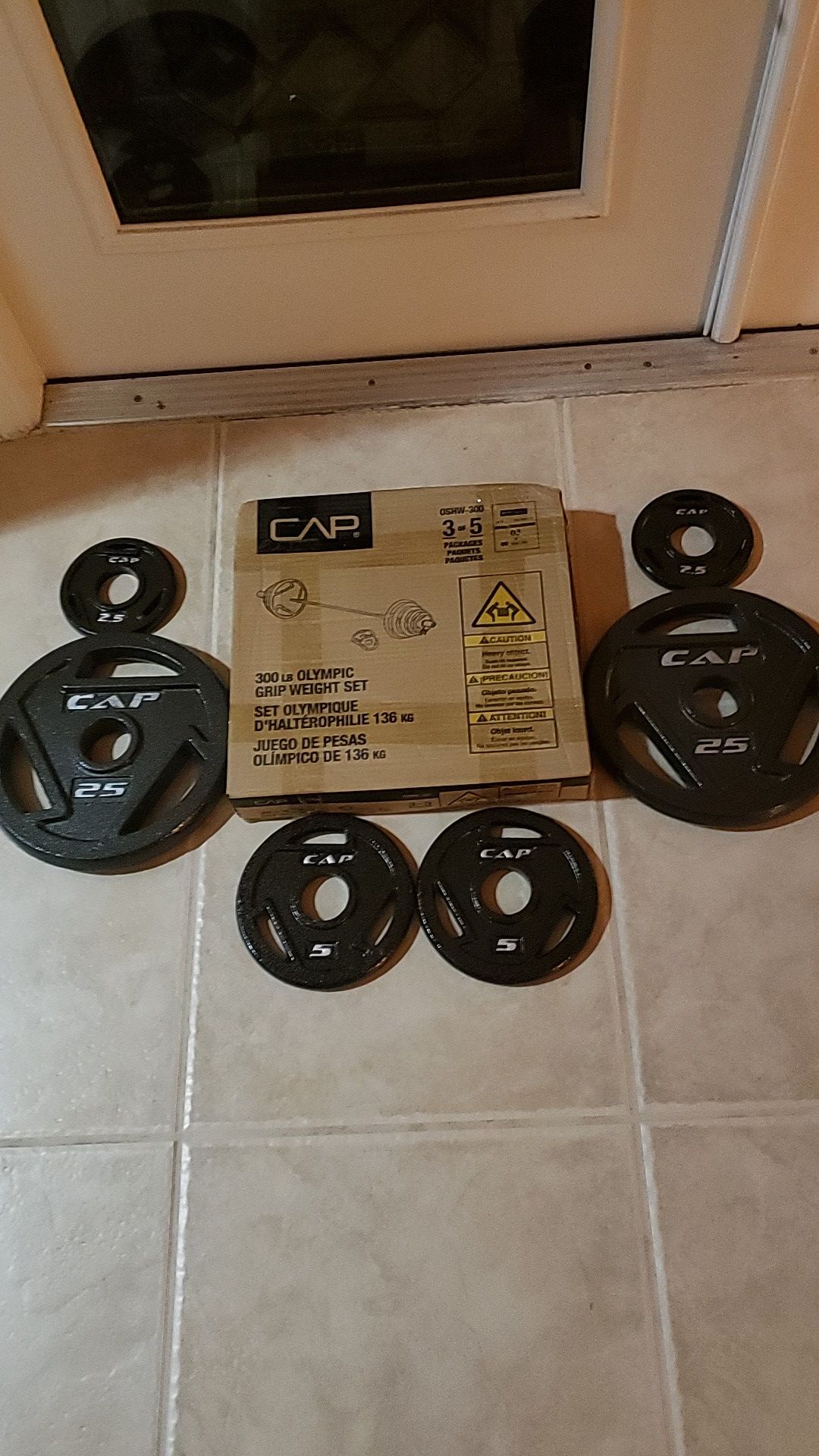 Olympic Weights. Brand New Olympic 35lb set , 25lb set , 5lb set and 2.5lb set