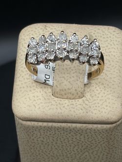 Yellow Gold Anniversary Cluster Ring