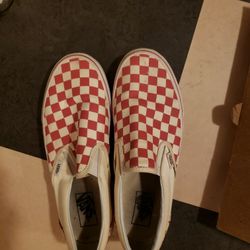 Red Checkered VAN SHOES