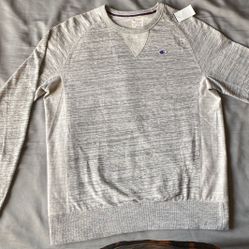 Champion Sweatshirt Mens M MicroPrint Crewneck 