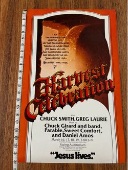 Vintage 1978 Chuck Smith/Greg Laurie poster