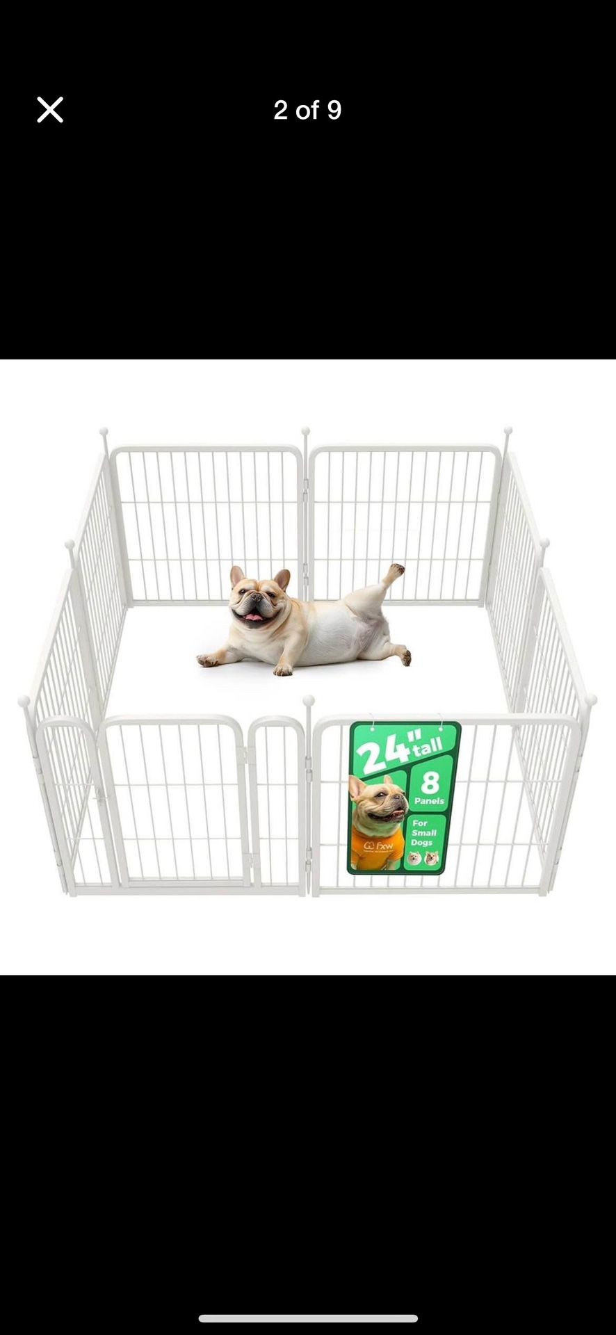 Dog Kennel Fence Gate White Color