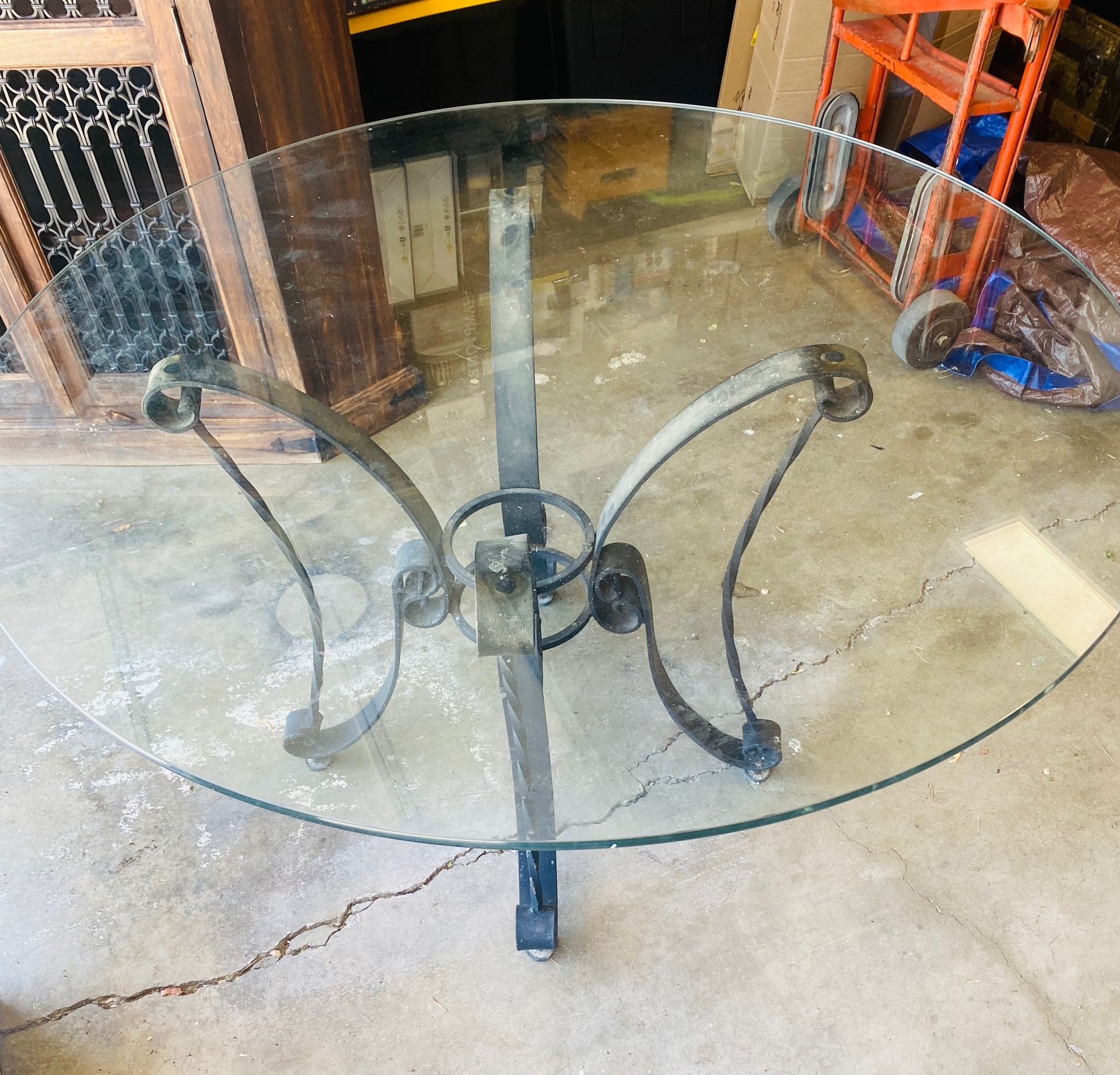 Round Glass Table