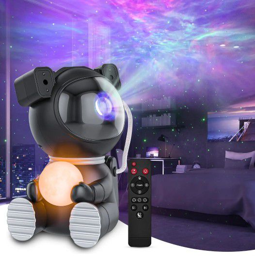 1 Piece USB Astronaut Star Sky Projector, Adjustable Nebula Effects Night Light With Timer And Remote, Starry Galaxy Projector For Kids Bedroom Gaming