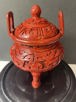 Chinese Antique Cinnabar Censer