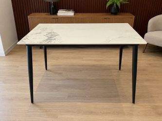 Sintered Stone Dining Table, Modern Rectangular